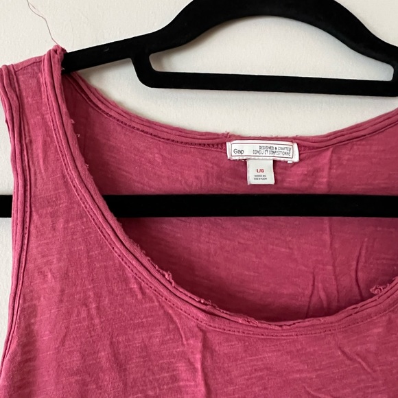 Gap Cotton Pastel Red Tank Top A line - Picture 2 of 6